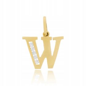 Zlata verižica s črkovanjem iz cirkona, pr.585