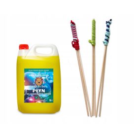   Bubble Brothers Mega Bubble Solution 5 Liters, 3 Wands, Sticks