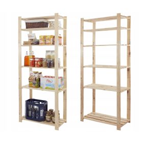   Leseni regal za skladiščenje Wamar 200 x 80 x 38 cm do 40 kg na polico