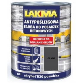 Lakma akrilna barva za beton 10 l GRAFIT mat