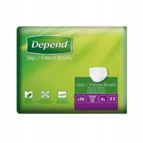   DEPEND SLIP Super Plus Maksimalne velikosti XL Plenice za odrasle, 15 kosov