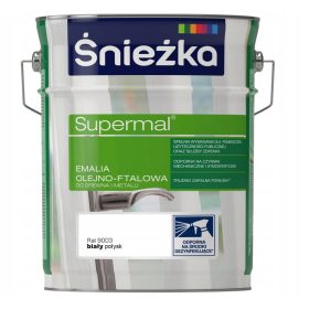Oljni emajl Śnieżka Supermal beli sijaj 10 l