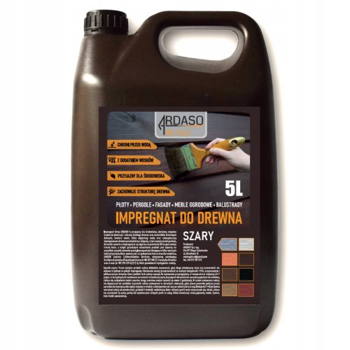 IMPREGNAT dekorativna barva za les 5l SIVA
