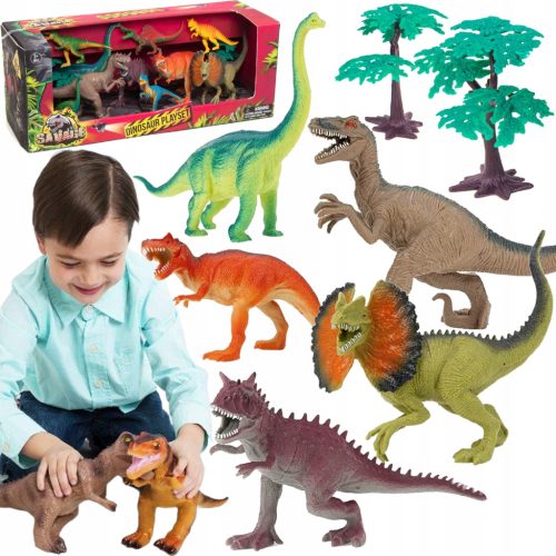 DINOZAVRI VELIKIH FIGURIC TIRANOSAURUS SPINOSAURUS KOMPLET 10 DEL + DODATKI