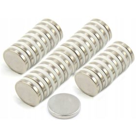 MAGNETI NEODIM WALCOWI 20x2 mm - MOČNI - 50 kosov