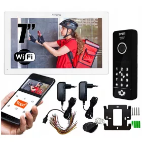   WIFI VIDEO DOMOFON Z ČITALCEM KOD GATE TEL + OBESEK ZA KLJUČE