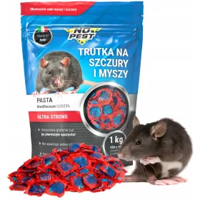    Strup za podgane in miši No Pest® Brodifacoum 1 kg | Profesionalna pasta za zatiranje glodavcev