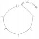 Ovalna zapestnica s cirkonijem, 925 srebro