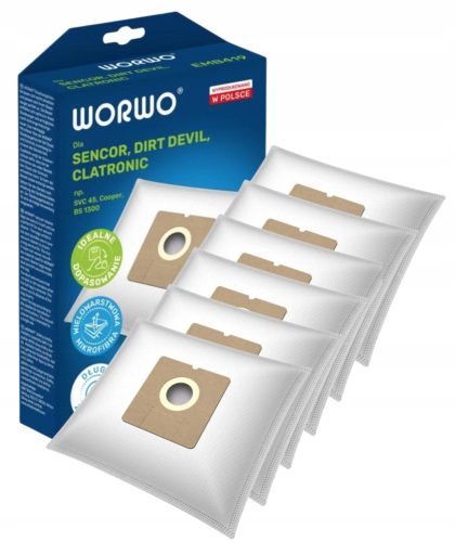  6x VREČKE za SESALNIK SENCOR SVC 45 GR WH RD BK