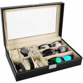  Škatla za nakit Malatec 33,5x8x20,5 cm črna