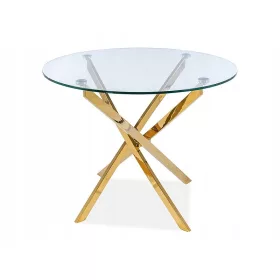 Okrogla miza Signal LUXURY 90 x 90 x 75 cm zlata