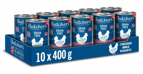 Mokra hrana za pse Butcher's Original s piščancem 10x400g