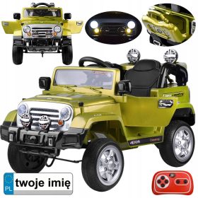   Optimized_name: Terensko vozilo JEEP z gumijastimi platišči EVA Pilot PA0111 Bela, Črna, Zelena