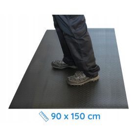   Orthomat® DIAMOND | Industrijska protiutrudna delovna podloga za stoječe delo (90x150 cm, črna)