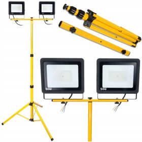 HALOGEN LED reflektor 2x 50W IP65 + STATYW 140cm