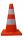 PVC cestni stožec z dvema odsevnima trakovi 30 cm rdeč