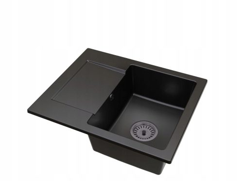 Granitno pomivalno korito z eno posodo Brado Donzo Black Siphon