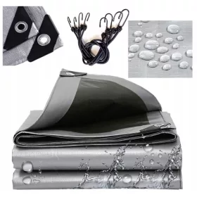   Trpežna UV odporna polietilenska ponjava 12x18 260g - Aluminijaste očke