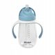 Beaba Neprelivna skodelica s slamico 300 ml modra