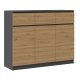 Komoda TopEshop 3D3S 120 x 40 x 97 cm antracit mat