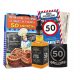 Darilo za 50. rojstni dan za moškega, fanta, tasta, darilni set