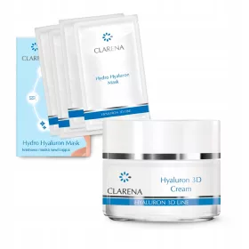  Krema za obraz s hialuronsko kislino in maska za obraz Hyaluron 3D - Set za nego kože
Krema za obraz s hialuronsko kislino in maska za obraz Hyaluron 3D je popoln set za globinsko vlaženje in nego kož