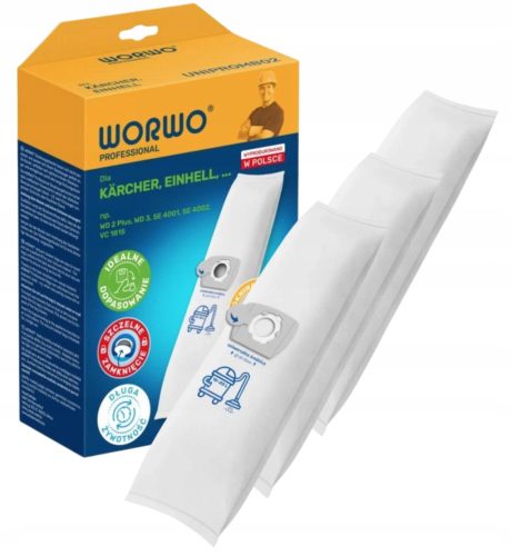 Vrečke za sesalnik Karcher UNIPROMB02K Worwo 3 kos