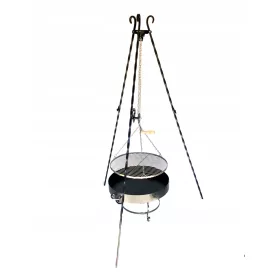  VRTNI ŽAR TRINOŽEC INOX REŠETKA + KURIŠČE 70CM