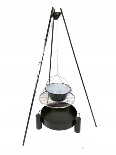  Stativ z emajliranim kotličkom 14L + kamin 50cm