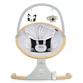 Kinderkraft električni gugalnik LUMI WOODEN GREY