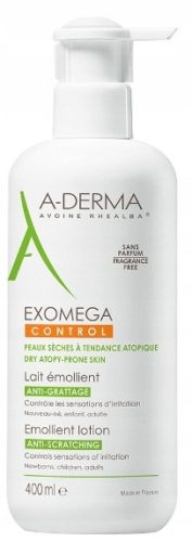 A-Derma Exomega Control Emolientno mleko za telo, 400 ml