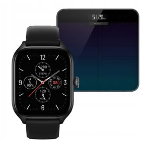 Amazfit GTS 4 pametna ura črna + tehtnica Smart Scale