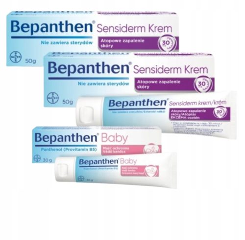 Bepanthen Sensiderm Krema za občutljivo kožo 50g + GRATIS Bepanthen Baby 30g