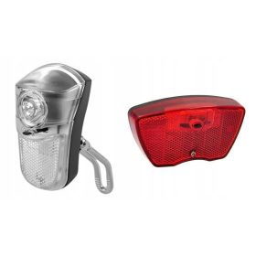   Baterijski komplet luči za kolo JY7019 - Sprednja luč z LED reflektorjem