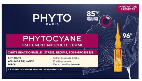 Phyto Phytocyane - Učinkovita Kuracija Protiv Izpadanja Las za Ženske, 12x5ml
