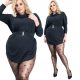 Elegantne velikostne nogavice s pikčastimi vzorci PLUS SIZE