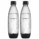 Set steklenic SodaStream Fuse, 2x1L, črne steklenice za pomivalni stroj