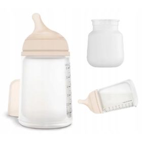 Steklenička za hranjenje Suavinex 180 ml prozorna