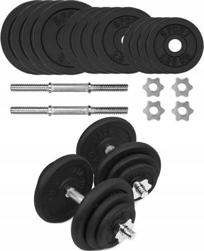 Nastavljive uteži iz litega železa SportForFun 2x 20 kg