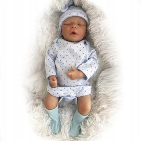   Lutka ww5790 46 cm Reborn Baby Silicone Boys Waterproof 46 cm