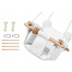   Gugalnica za otroke za dom in vrt | Bujanje za razvoj motoričnih sposobnosti otroka. Primerna za otroke do 20 kg. Vključuje mehko sedežno blazino za udobno uporabo. Enostavna za namestitev na strop al