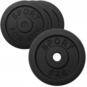 Litoželezna utež 4x5kg plošča 28mm komplet 20kg