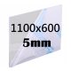 Brezbarvna PLEKSI plošča dimenzij 1100x600x5mm