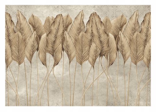 Stenska poslikava FEATHER LEAVES 3D imitacija betona 312x219