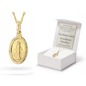 Zlata verižica 585 in medalja Čudežne Gospe