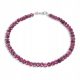 Bracelet with Natural Rubies, Faceted Rings, 4mm