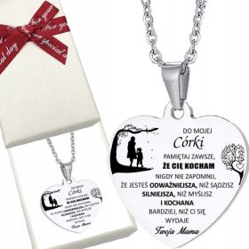 Nakit za hčerko s graviranim srcem