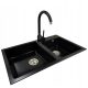 Granitno korito Casabe World SOFI z dvema koritoma - Mercury CW