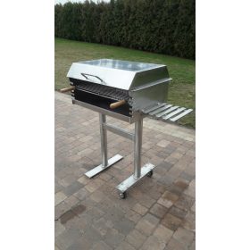  vrtni žar inox pločevina 5 mm!! s pokrovom!