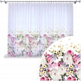   ZAVESA Z VZORCEM ŽABICE 300x150 cm, Visokokakovostna in elegantna zavesa za vaš salon, spalnico ali sobo. Izdelana iz lahkega in prijetnega na otip snega belega voila z modnim vzorcem žabic. Enostavna